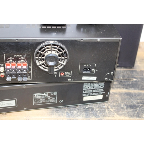 556 - TWO TECHNIC SEPARATES AND WHARFDALE AND DENON SPEAKERS