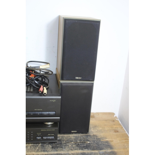 556 - TWO TECHNIC SEPARATES AND WHARFDALE AND DENON SPEAKERS