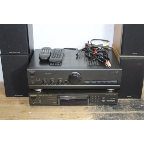 556 - TWO TECHNIC SEPARATES AND WHARFDALE AND DENON SPEAKERS