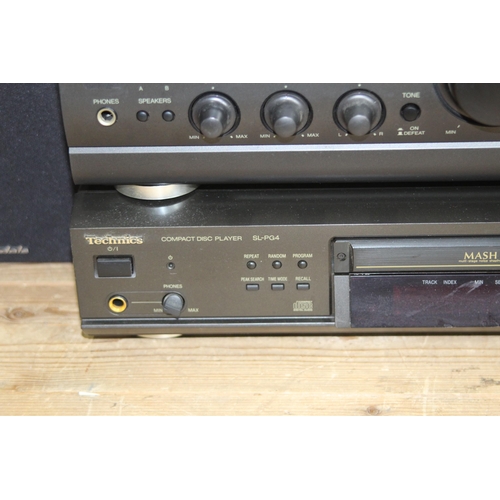 556 - TWO TECHNIC SEPARATES AND WHARFDALE AND DENON SPEAKERS