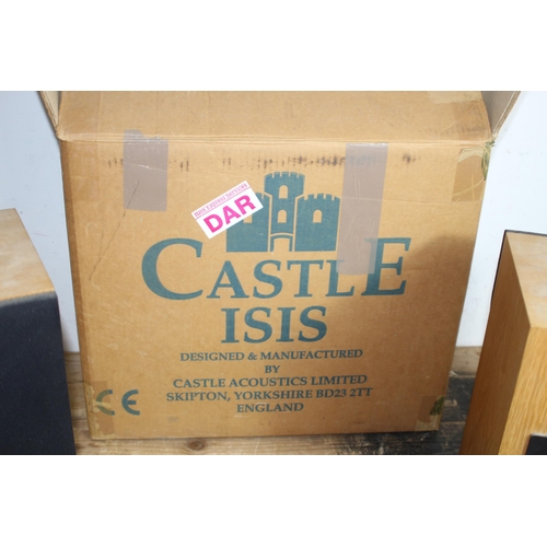 557 - PAIR OF BOXED CASTLES SPEAKERS