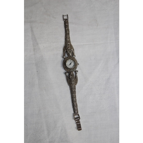 852 - VINTAGE SILVER COCKTAIL WATCH