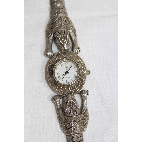 852 - VINTAGE SILVER COCKTAIL WATCH