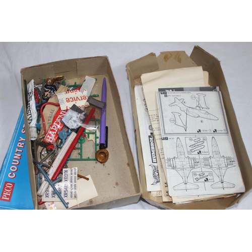 QUANTITY OF AIRFIX KITS, SPARES AND BOXES