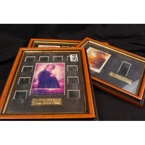 264 - Three Framed Limited Edition Film Cells From Indiana Jones Lord of The Rings Raiders of The Lost Ark