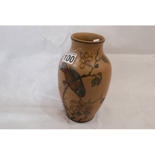 Bornholm Pottery , Bird Vase By L J Hjorth, 1930's Standing approx
