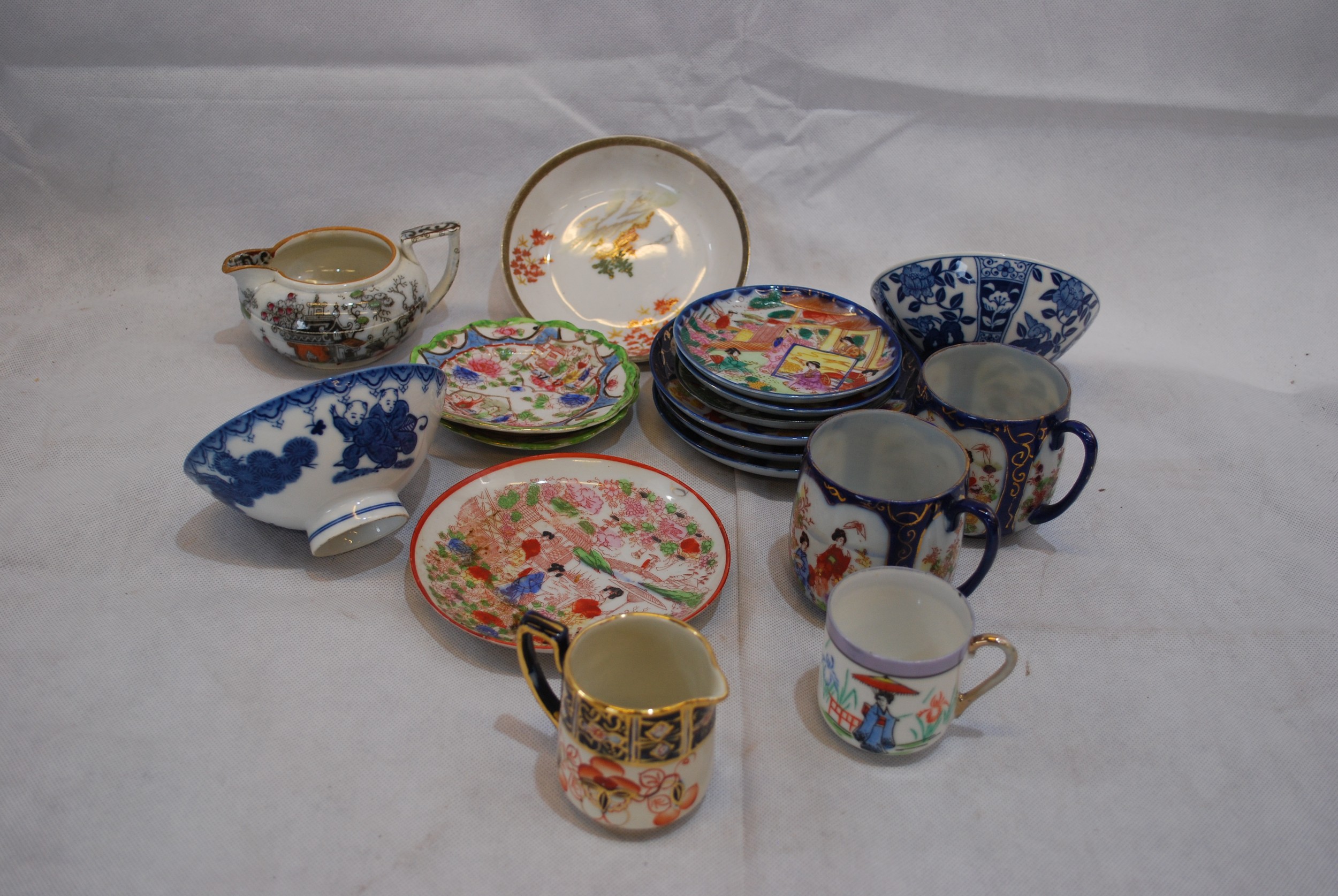 Interesting Tray of Japanese Chinese Chinaware