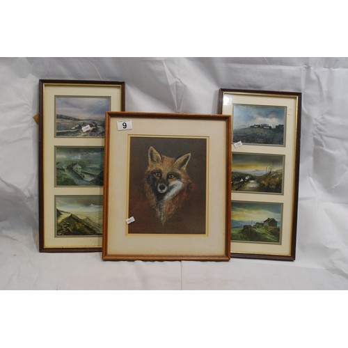 9 - Two Framed Country Scenes Pluss Fox Picture Signed Sue Willis