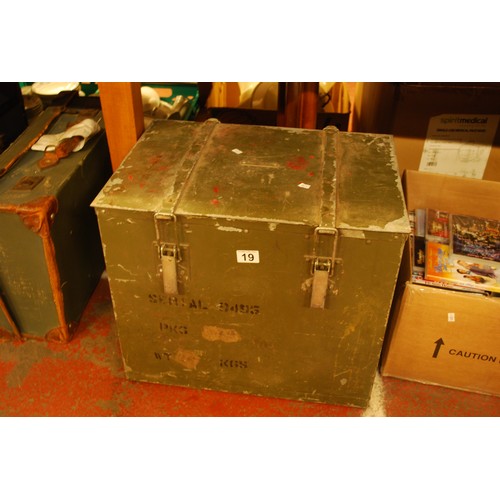 19 - Large Lead Lined Ammunition Case.