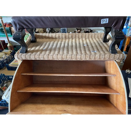 513 - Large Wicker Shoe Storage Box 30