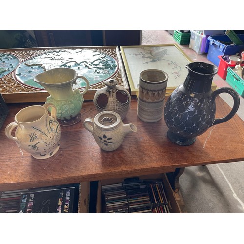 517 - Crate Of Various Studio Pottery.