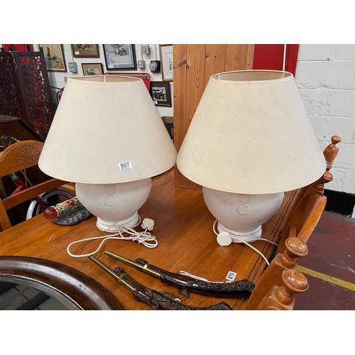 997 - A Pair of Modern Lamps With Shades