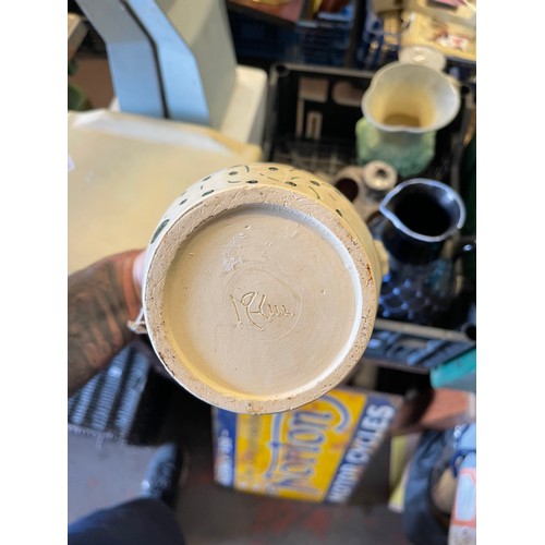 517 - Crate Of Various Studio Pottery.