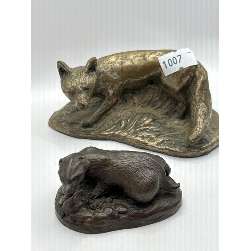 50 - Pair Of Interesting Animal Figures. Fox And Badger.