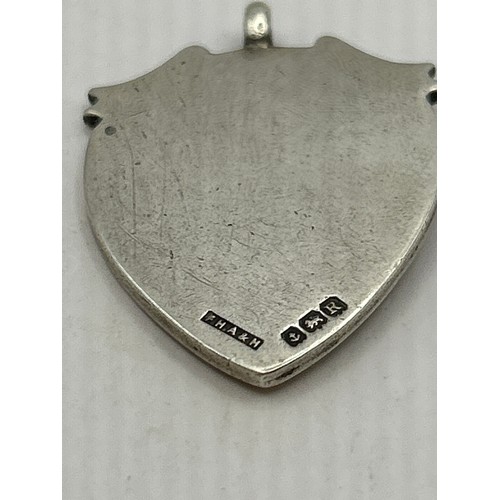 68 - Silver Watch Fob, Playing Card Related.