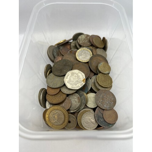 77 - Tub Of Various Coins From Around The World