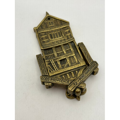 94 - Vintage Chester Related Brass Door Knocker.