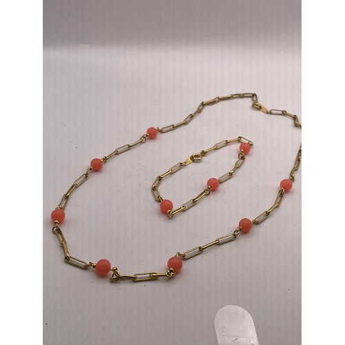 109 - 18ct Gold Plated? Necklace And Matching Bracelet.