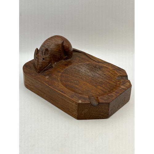 124 - Charming Robert Mouseman Ash Tray 4x3