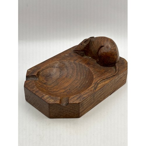 124 - Charming Robert Mouseman Ash Tray 4x3