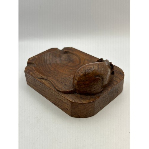 124 - Charming Robert Mouseman Ash Tray 4x3