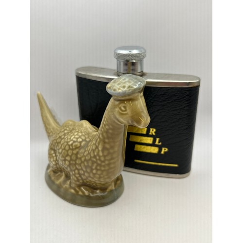 125 - Beneagles Loch Ness Whiskey Collectible By Beswick, Plus Hip Flask.