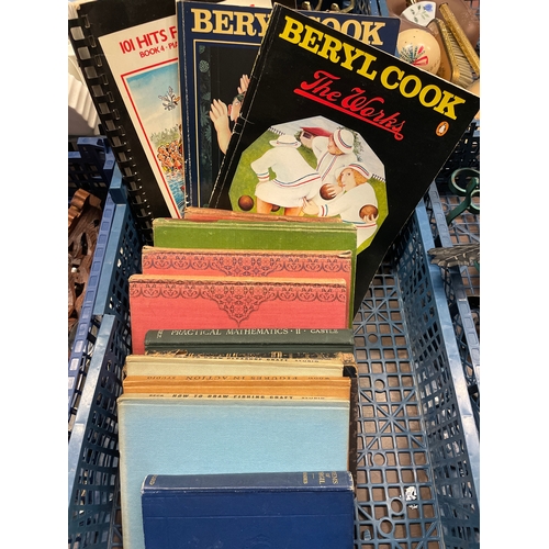 158 - Tray Of Various Books, Including Beryl Cook.