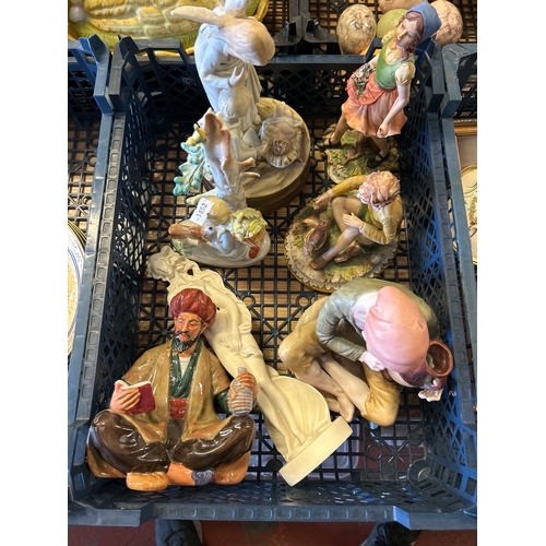 190 - Tray of Various Ceramics to Include Royal Doulton