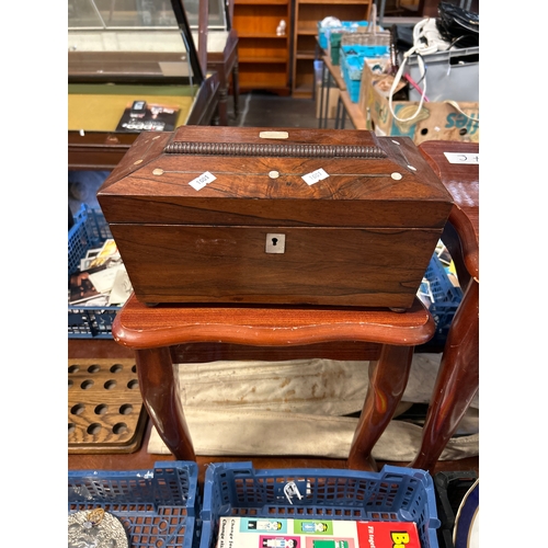 239 - Antique Tea Caddy With Key