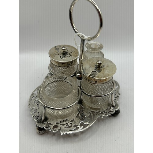 291 - Lovely little Silver Cruet Set.