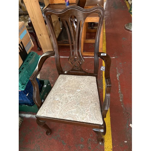 43 - Mahogany Art Deco Chair In Fabulous Condition.