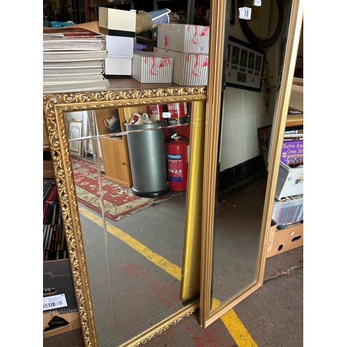 18 - Pair Of Gilt Framed Mirrors 24