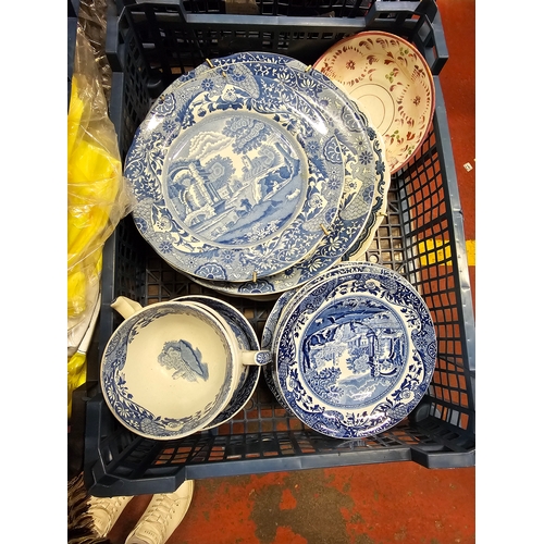 56 - Two Trays To Include Blue And White Spode.