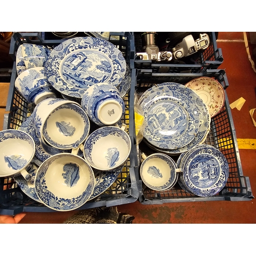 56 - Two Trays To Include Blue And White Spode.