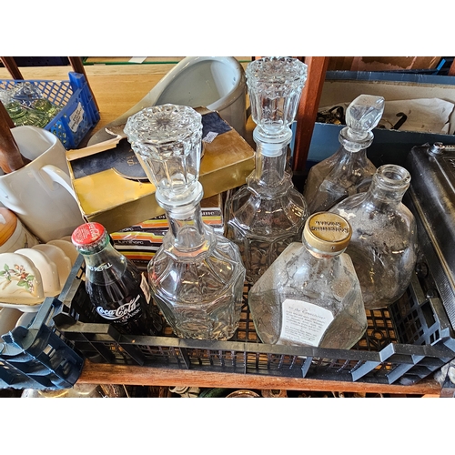 104 - Tray To Include Glass Drink Dispensers And Unopened Vintage Coca-Cola