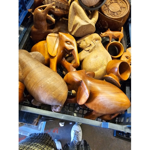 116 - Large Variety Of Wooden Animals To Include Coasters.