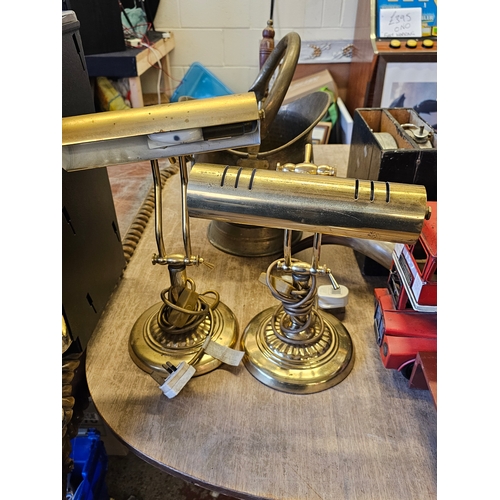 133 - Pair Of Brass Banking Lights.