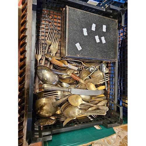 146 - Tray Of Various Flatware And EPNS.
Some Nice Cutlery here.