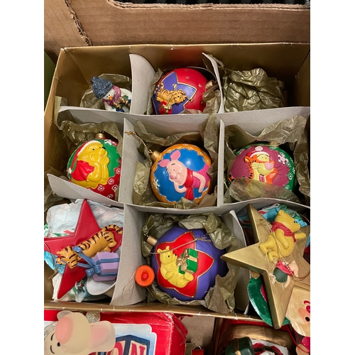 162 - Box Of Vintage Christmas Decorations Including Disney.