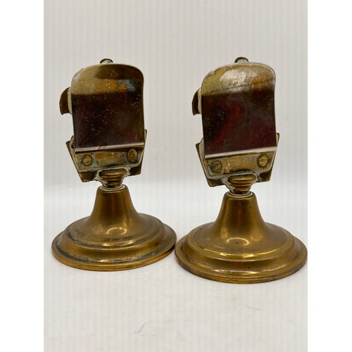 2 - Pair Of Fabulous Vintage Courage Menu Holders In Brass.
Standing 3.5