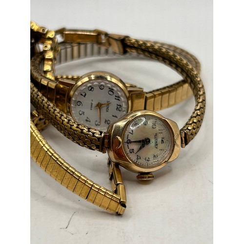 11 - Collection Of Vintage Ladies Yellow Metal Watches, Including Rotary, Sekonda Etc