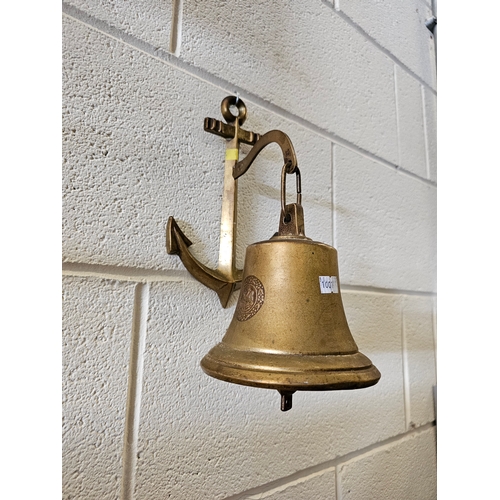 205 - Wall Hanging Brass Bell MS Bremen 1911.