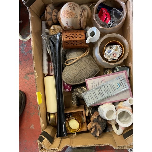 303 - Two Boxes Of Miscellaneous Items Including Ceramics And Glass.