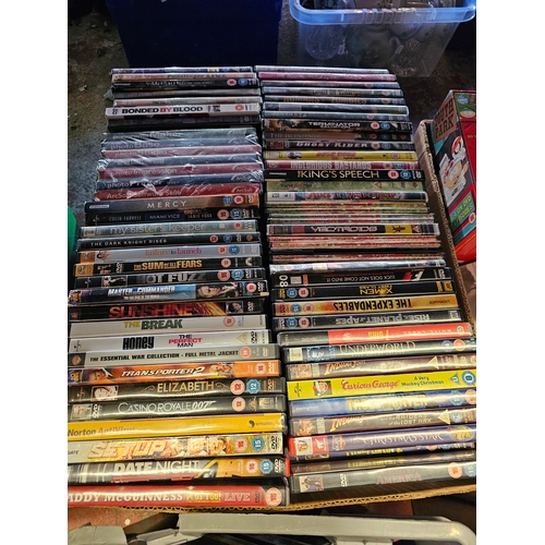 328 - Four Boxes Of Various DVDs.