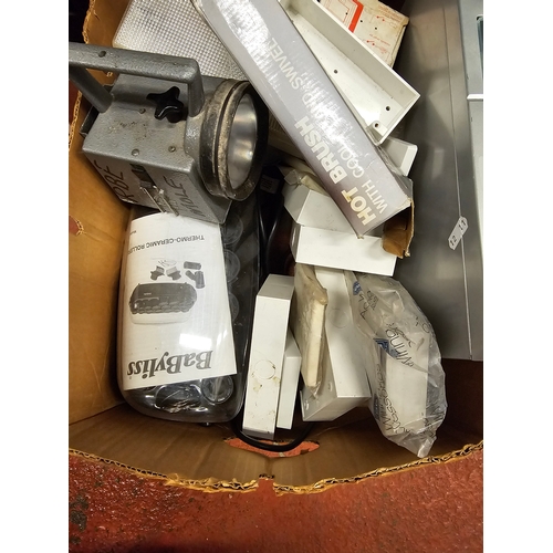 337 - Box Of Various Electricals Including Babyliss And Black & Decker Heat Gun.