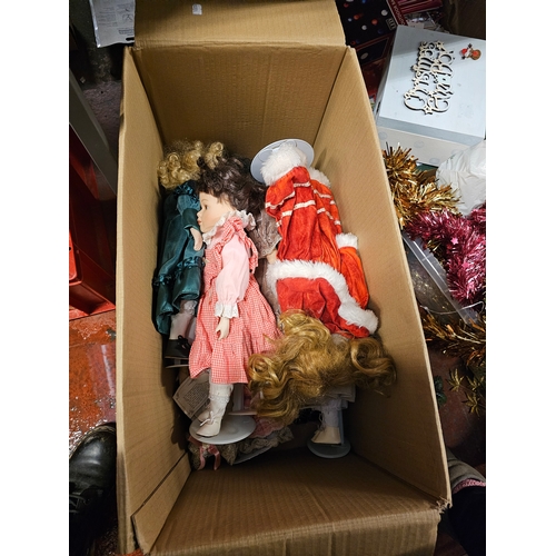 347 - Box Of Porcelain Dolls