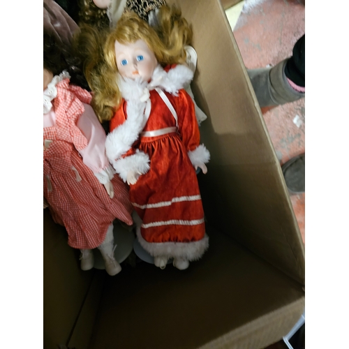 347 - Box Of Porcelain Dolls