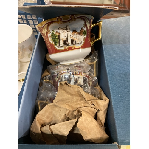 374 - Two Trays Of Ceramics Including Wedgewood , Peter Rabbit Etc.