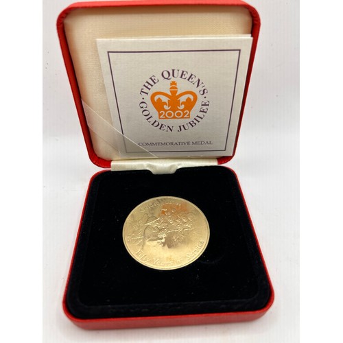 23 - Royal Mint Queens Golden Jubilee Proof Coin In Original Box.