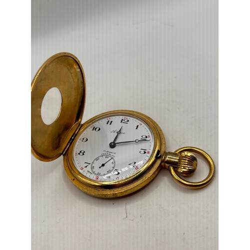 30 - Arnex (Swiss) Wind Up Half Hunter Pocket Watch In Running Order.